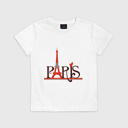 Футболка хлопковая детская Glamour Paris, цвет: белый