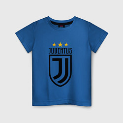 Футболка хлопковая детская Juventus FC: 3 stars цвета синий — фото 1
