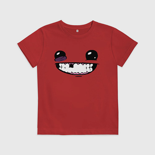 Детская футболка Super Meat Boy: Face / Красный – фото 1