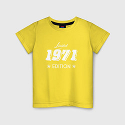 Футболка хлопковая детская Limited Edition 1971, цвет: желтый