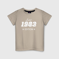 Футболка хлопковая детская Limited Edition 1983, цвет: миндальный