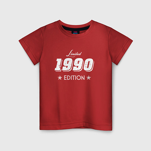 Детская футболка Limited Edition 1990 / Красный – фото 1