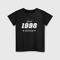 Футболка хлопковая детская Limited Edition 1998, цвет: черный