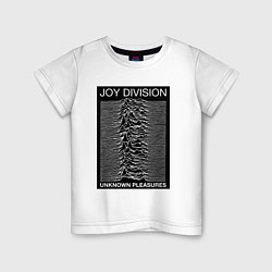Футболка хлопковая детская Joy Division: Unknown Pleasures, цвет: белый