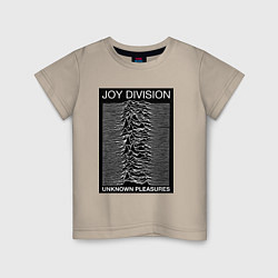 Футболка хлопковая детская Joy Division: Unknown Pleasures, цвет: миндальный