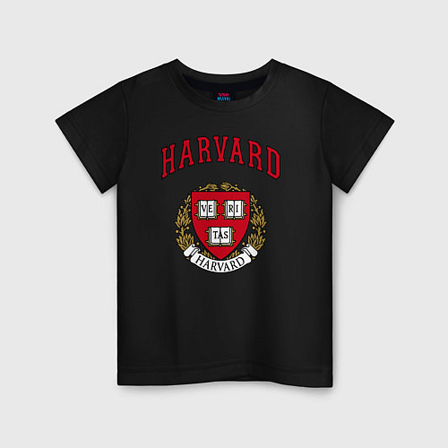 Детская футболка Harvard university / Черный – фото 1