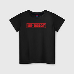 Футболка хлопковая детская MR ROBOT, цвет: черный