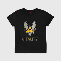 Футболка хлопковая детская VITALITY Team: Esports, цвет: черный