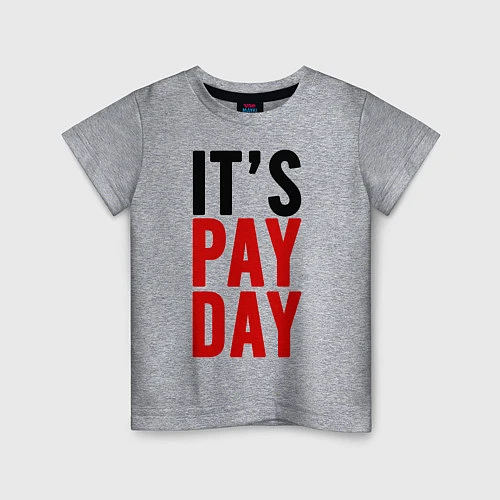 Детская футболка It's pay day / Меланж – фото 1