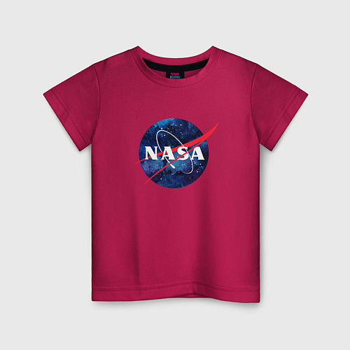 Детская футболка NASA: Cosmic Logo / Маджента – фото 1