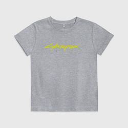 Футболка хлопковая детская Cyberpunk 2077, цвет: меланж
