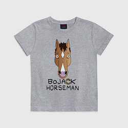 Футболка хлопковая детская BoJack Horseman, цвет: меланж