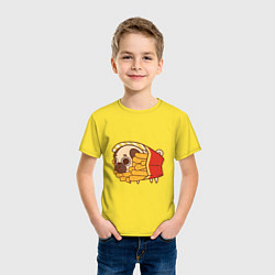 Футболка хлопковая детская Мопс-картофель фри, цвет: желтый — фото 2