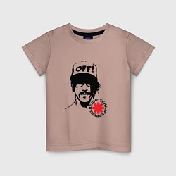 Футболка хлопковая детская Red Hot Chili Peppers: Off, цвет: пыльно-розовый