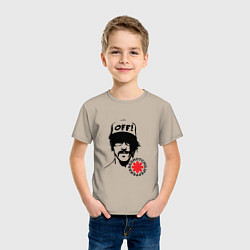 Футболка хлопковая детская Red Hot Chili Peppers: Off, цвет: миндальный — фото 2