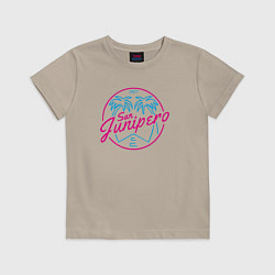Футболка хлопковая детская San Junipero 1987, цвет: миндальный