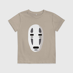 Футболка хлопковая детская Безликий Бог Каонаси, цвет: миндальный