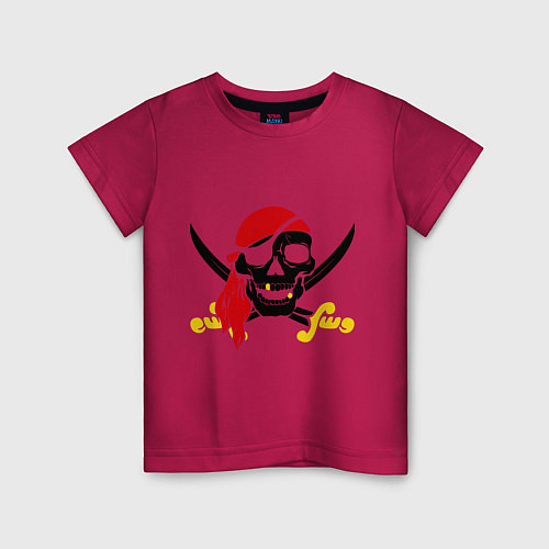 Детская футболка Пиратская футболка / Маджента – фото 1