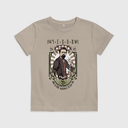 Футболка хлопковая детская Антон Павлович Чехов, цвет: миндальный