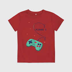 Футболка хлопковая детская Perfect Team: Player 2, цвет: красный