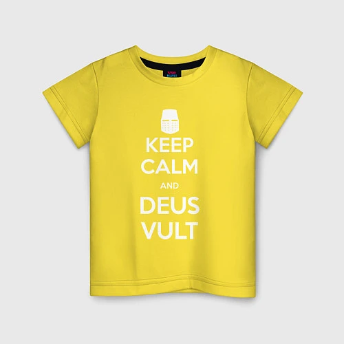 Детская футболка Keep Calm & Deus Vult / Желтый – фото 1