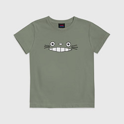 Футболка хлопковая детская Totoro face, цвет: авокадо