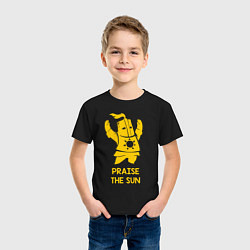 Футболка хлопковая детская Praise the Sun, цвет: черный — фото 2