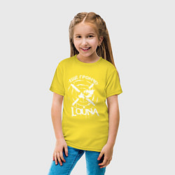 Футболка хлопковая детская Louna: Еще громче, цвет: желтый — фото 2