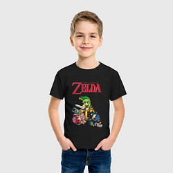 Футболка хлопковая детская Zelda: Tri force heroes, цвет: черный — фото 2