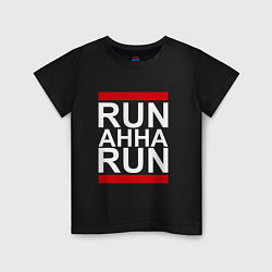 Футболка хлопковая детская Run Анна Run, цвет: черный