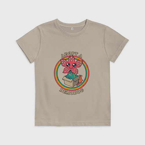 Детская футболка Adopt a Demodog / Миндальный – фото 1