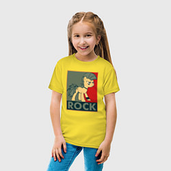 Футболка хлопковая детская Rock Pony, цвет: желтый — фото 2