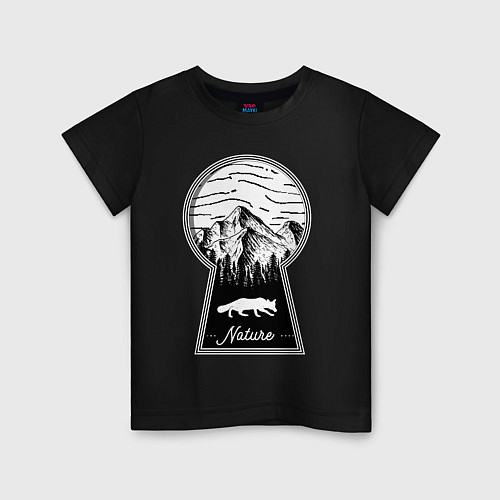 Детская футболка Nature Fox / Черный – фото 1