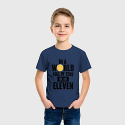 Футболка хлопковая детская Be A Eleven, цвет: тёмно-синий — фото 2