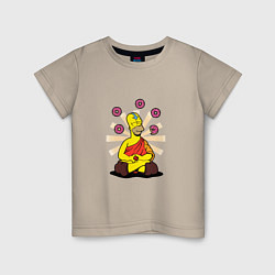 Футболка хлопковая детская Homer Relax, цвет: миндальный