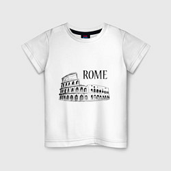 Футболка хлопковая детская Rome Coliseum, цвет: белый