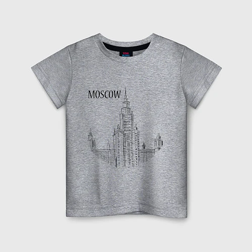 Детская футболка Moscow MSU / Меланж – фото 1