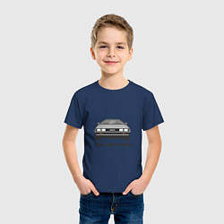 Футболка хлопковая детская DeLorean, цвет: тёмно-синий — фото 2
