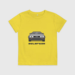 Футболка хлопковая детская DeLorean, цвет: желтый
