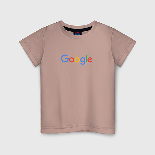 Детская футболка Google / Пыльно-розовый – фото 1