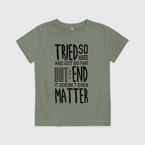 Детская футболка Linkin Park: Tried so Hard / Авокадо – фото 1