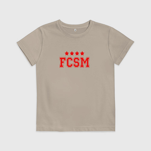 Детская футболка FCSM Club / Миндальный – фото 1