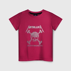 Футболка хлопковая детская Metallica: Death magnetic, цвет: маджента