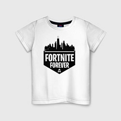 Футболка хлопковая детская Fortnite Forever, цвет: белый