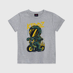 Футболка хлопковая детская Kiddz Moto, цвет: меланж