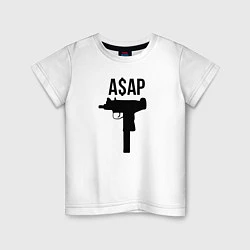 Футболка хлопковая детская ASAP Gangster, цвет: белый