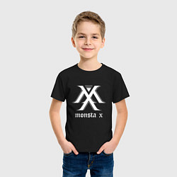 Футболка хлопковая детская Monsta X, цвет: черный — фото 2