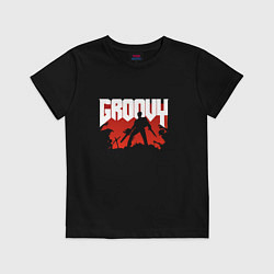 Футболка хлопковая детская Evil Dead: Groovy, цвет: черный