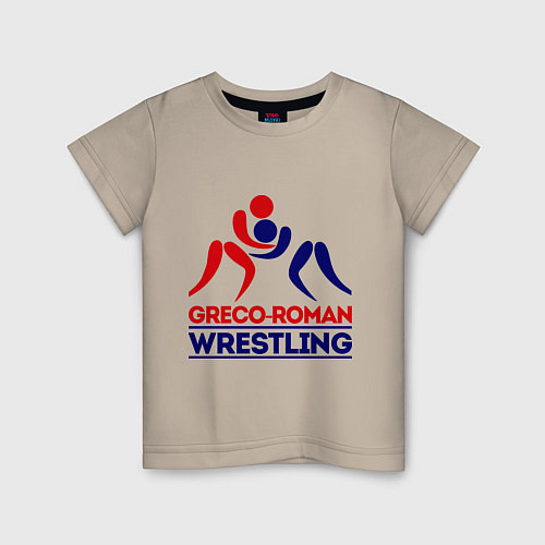 Детская футболка Greco-roman wrestling / Миндальный – фото 1