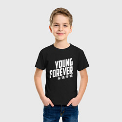 Футболка хлопковая детская Young Forever, цвет: черный — фото 2